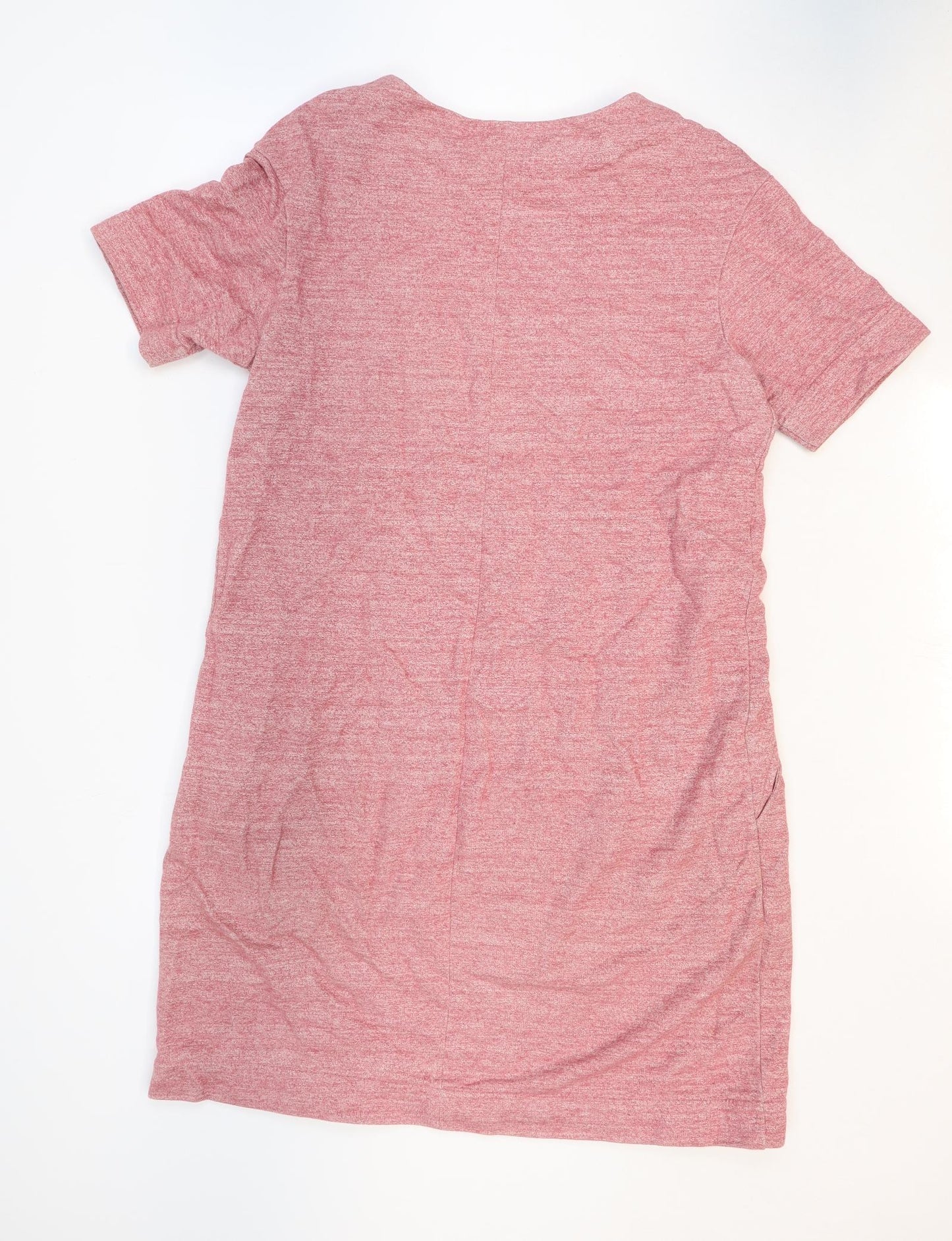 Toast Womens Pink 100% Cotton T-Shirt Dress Size 16 Round Neck Pullover