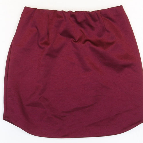 ASOS Womens Red Polyester Mini Skirt Size 10