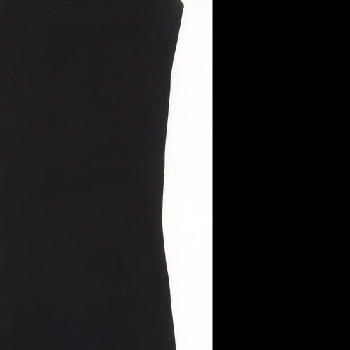 H&M Womens Black Polyester Mini Size XS Square Neck Pullover - Sparkly Straps