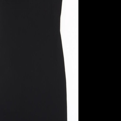 H&M Womens Black Polyester Mini Size XS Square Neck Pullover - Sparkly Straps