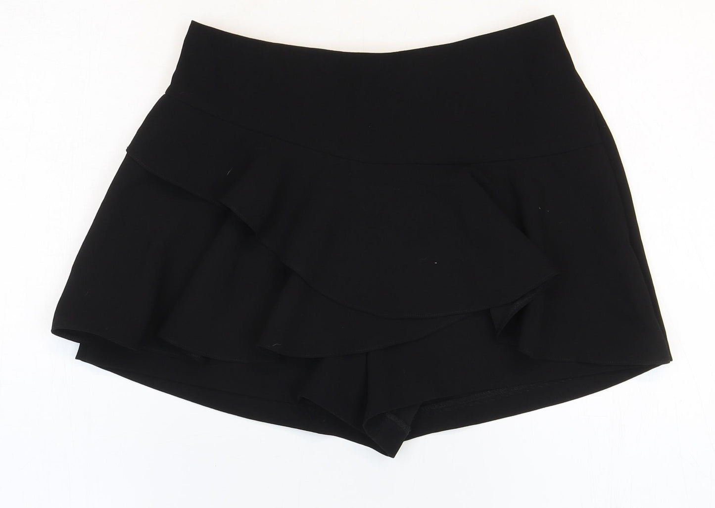 River Island Girls Black Polyester A-Line Skort Size 11-12 Years Regular