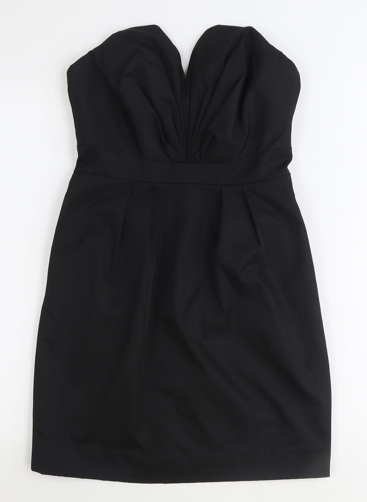 Forever Unique Womens Black Polyester Mini Size 8 Sweetheart Zip