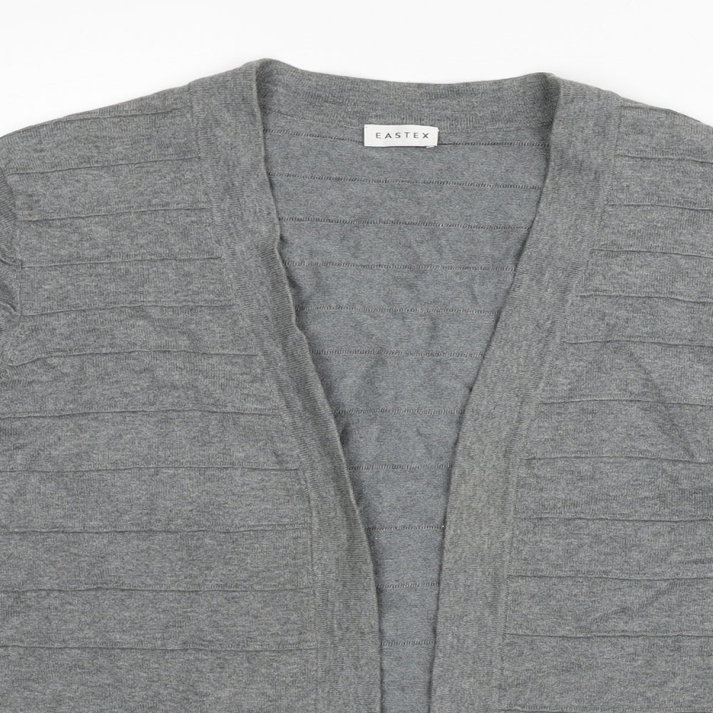 Eastex Womens Grey V-Neck Cotton Cardigan Jumper Size 18