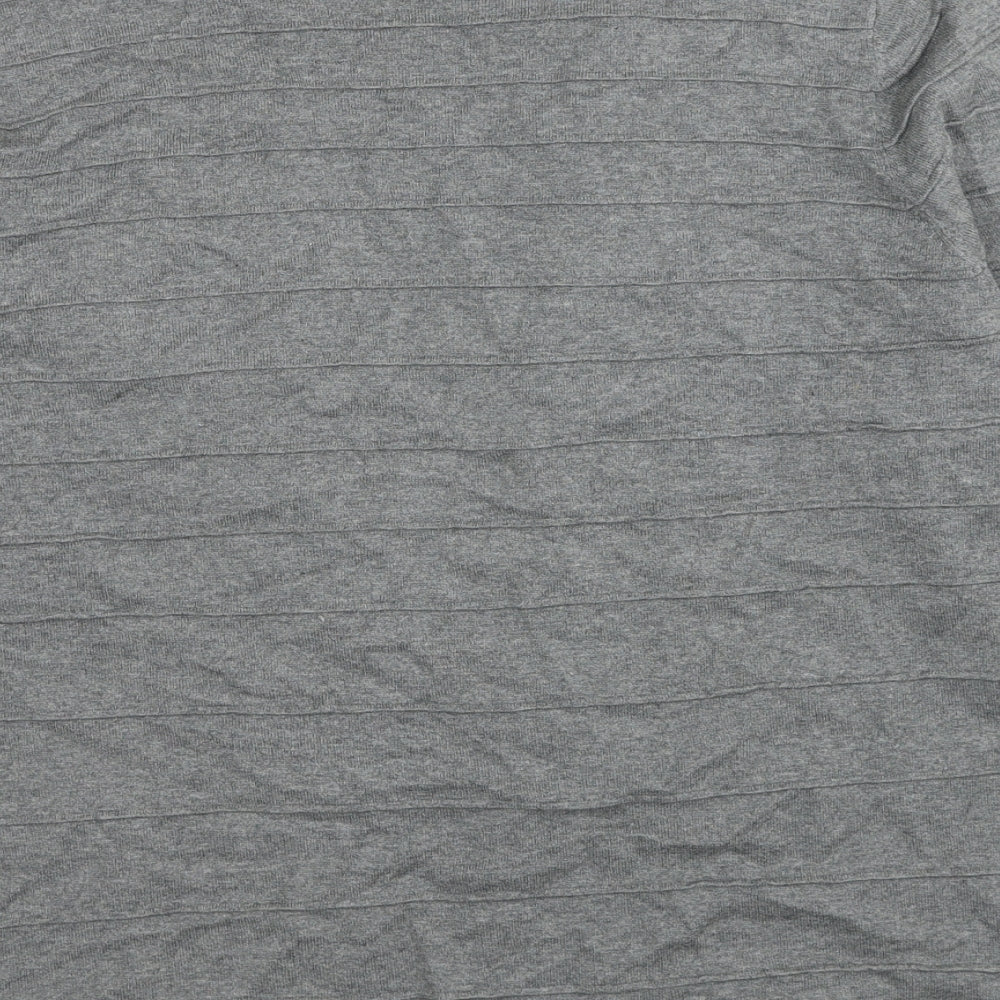 Eastex Womens Grey V-Neck Cotton Cardigan Jumper Size 18