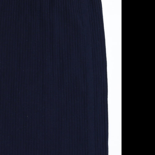 Just Miss Womens Blue Polyester Straight & Pencil Skirt Size 10