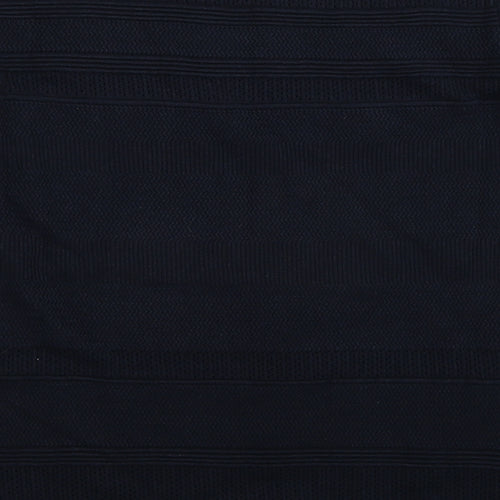 Lakeland Womens Blue Round Neck Striped Cotton Pullover Jumper Size 12