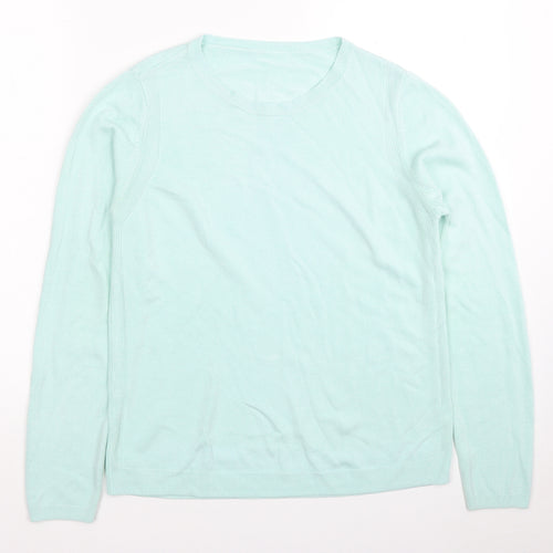Marks and Spencer Womens Blue Round Neck Acrylic Pullover Jumper Size 10
