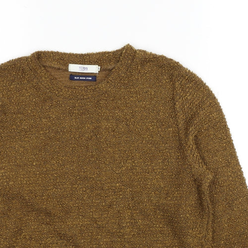 Blue Moon Womens Brown Round Neck Polyester Pullover Jumper Size M