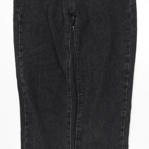 SheIn Womens Black Cotton Straight Jeans Size XS Regular Zip