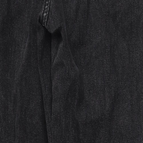 SheIn Womens Black Cotton Straight Jeans Size XS Regular Zip
