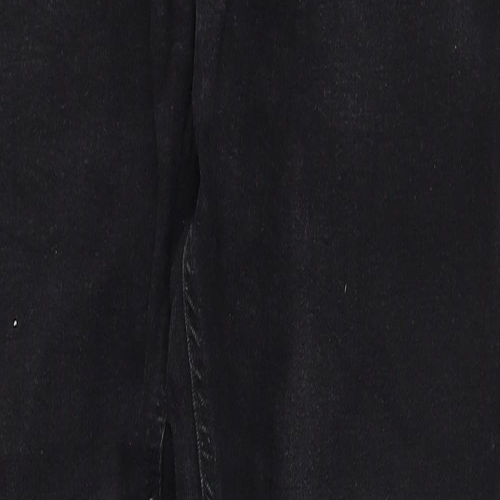 Pull&Bear Womens Black Cotton Skinny Jeans Size 12 Regular Zip