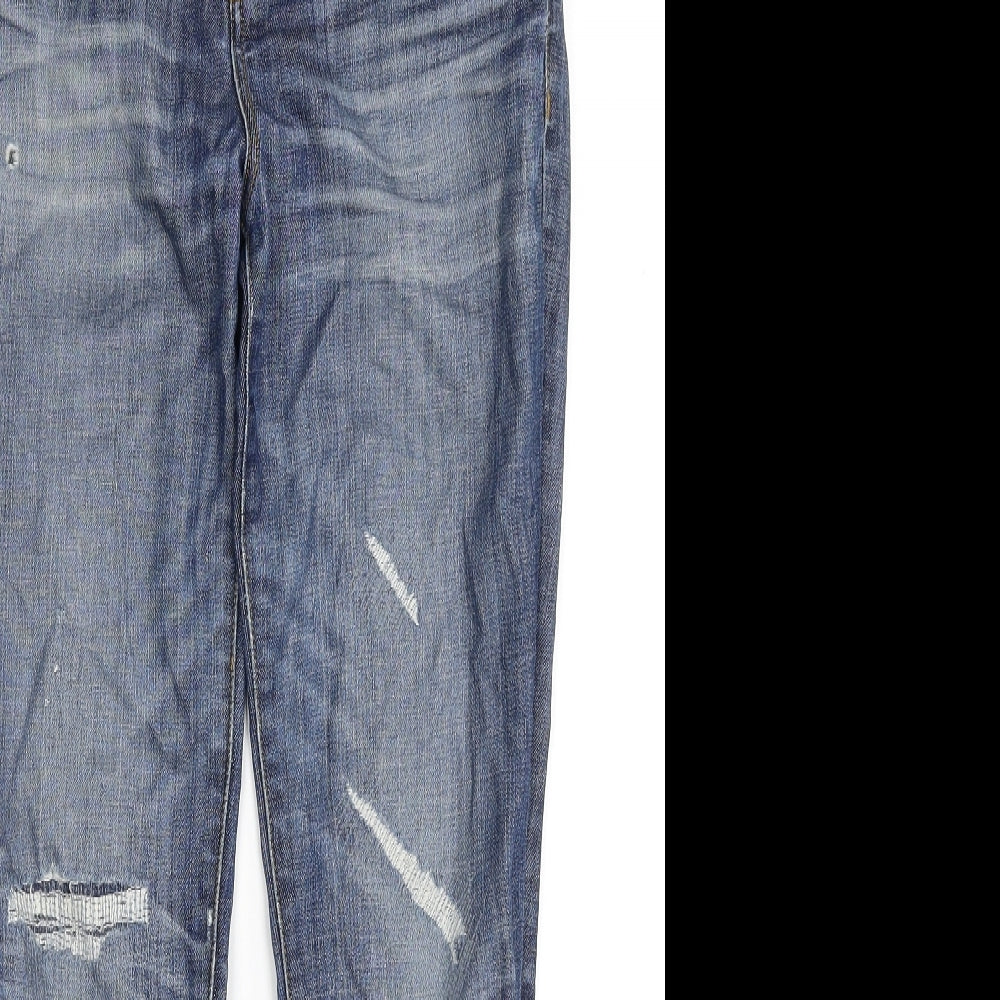 Karen Millen Womens Blue Cotton Skinny Jeans Size 8 Regular Zip