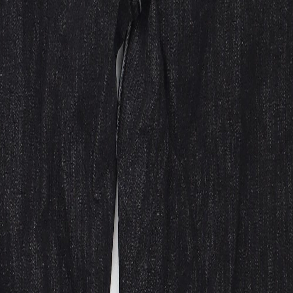 Marks and Spencer Womens Black Cotton Skinny Jeans Size 12 Regular Zip