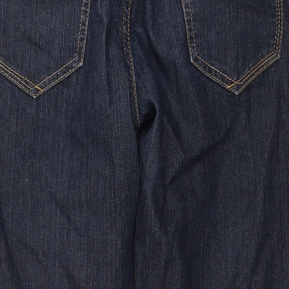 New Look Girls Blue Cotton Straight Jeans Size 14 Years Regular Zip
