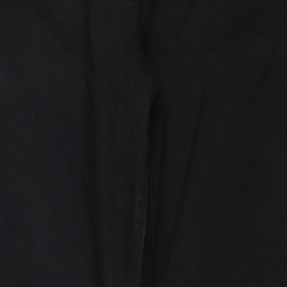 George Womens Black Cotton Skinny Jeans Size 16 Regular Zip