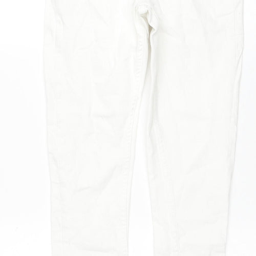 Denim & Co. Womens White Cotton Skinny Jeans Size 8 Regular Zip