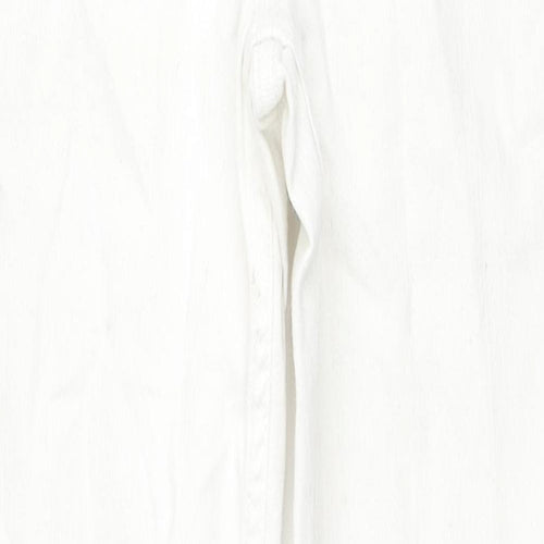 Denim & Co. Womens White Cotton Skinny Jeans Size 8 Regular Zip