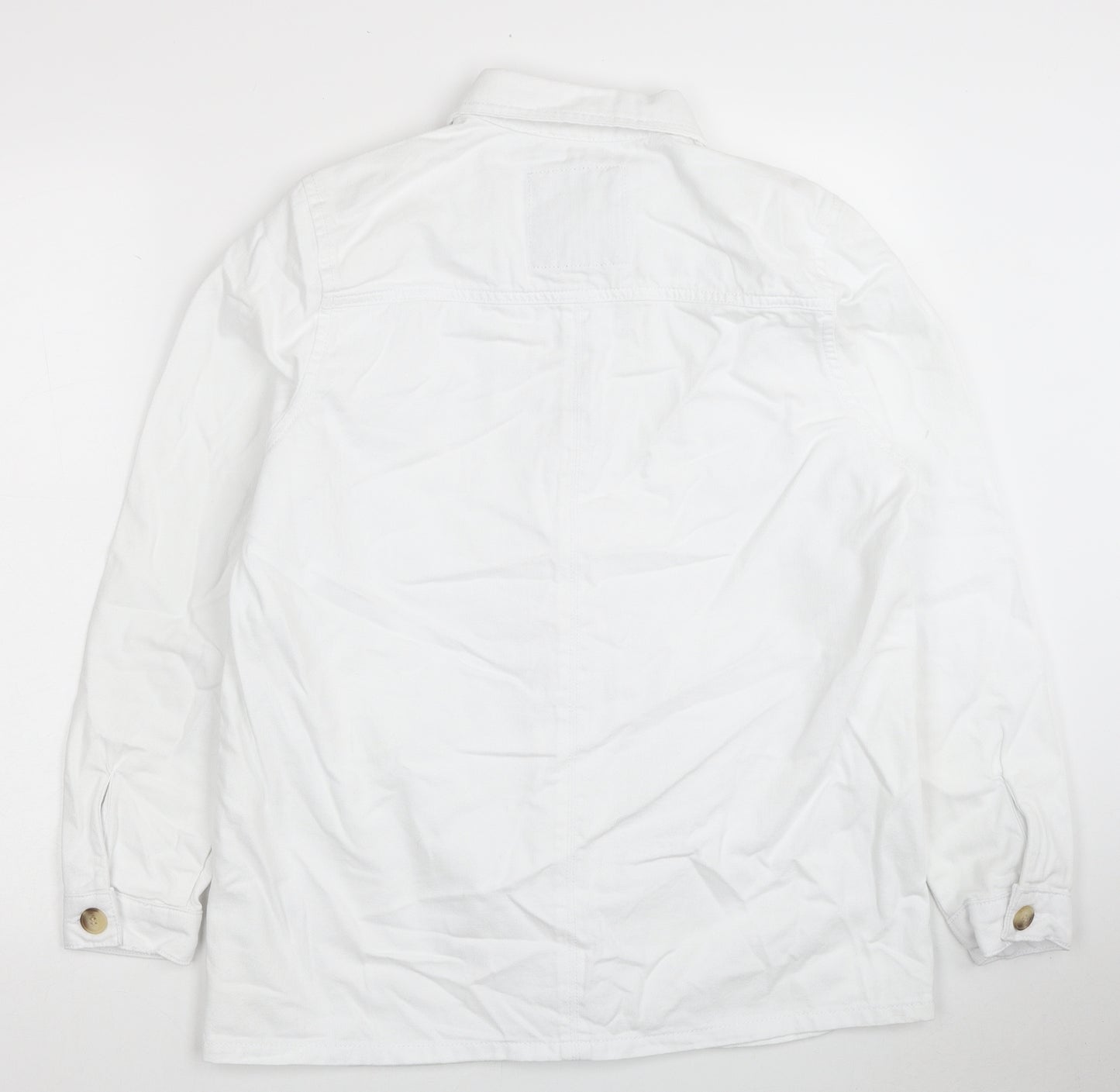 Crew Clothing Womens White Jacket Size 12 Button