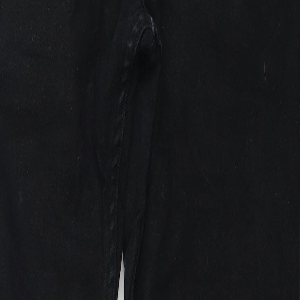 Denim & Co. Mens Black Cotton Straight Jeans Size 30 in L32 in Regular Zip