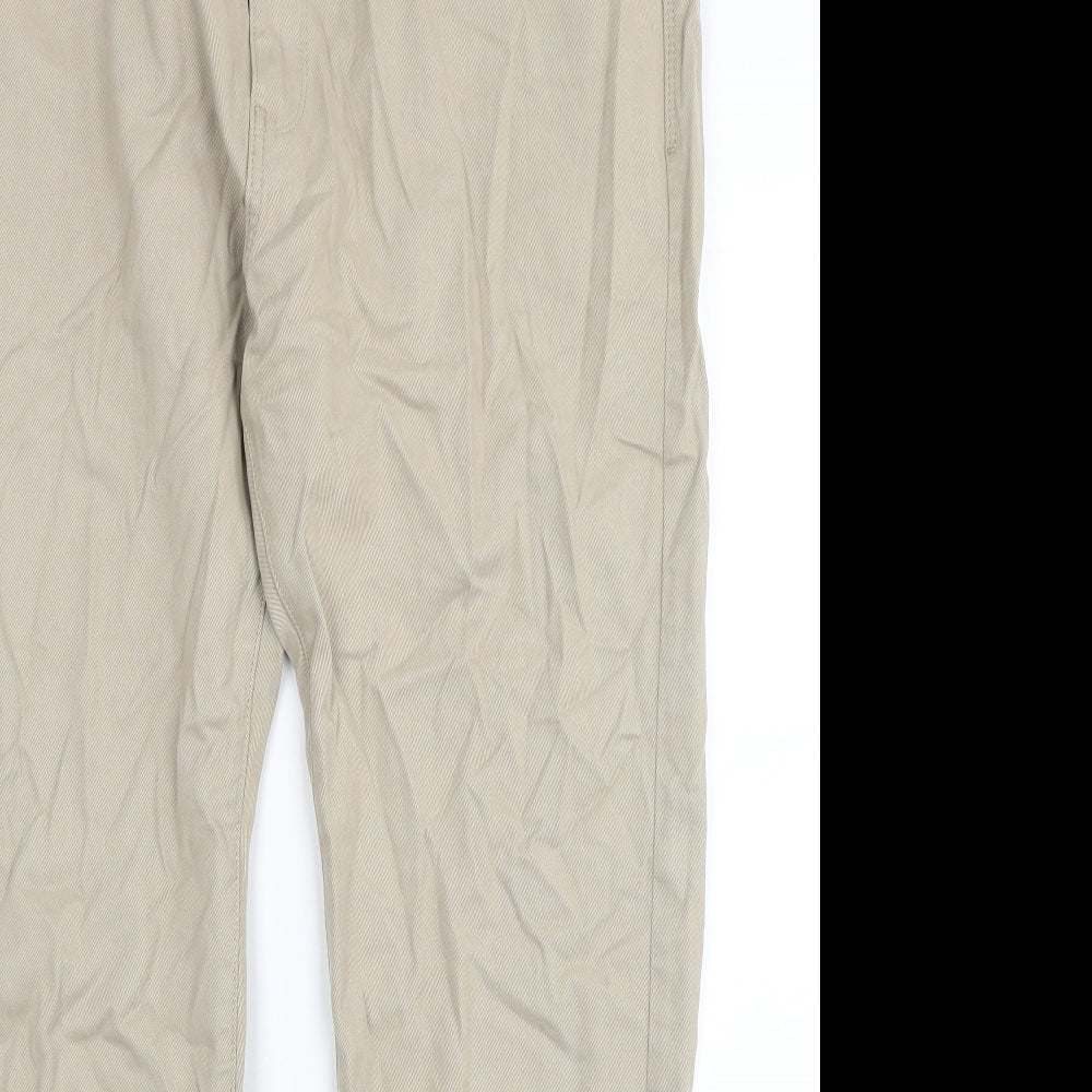 Autograph Womens Beige Cotton Straight Jeans Size 40 in L31 in Regular Zip