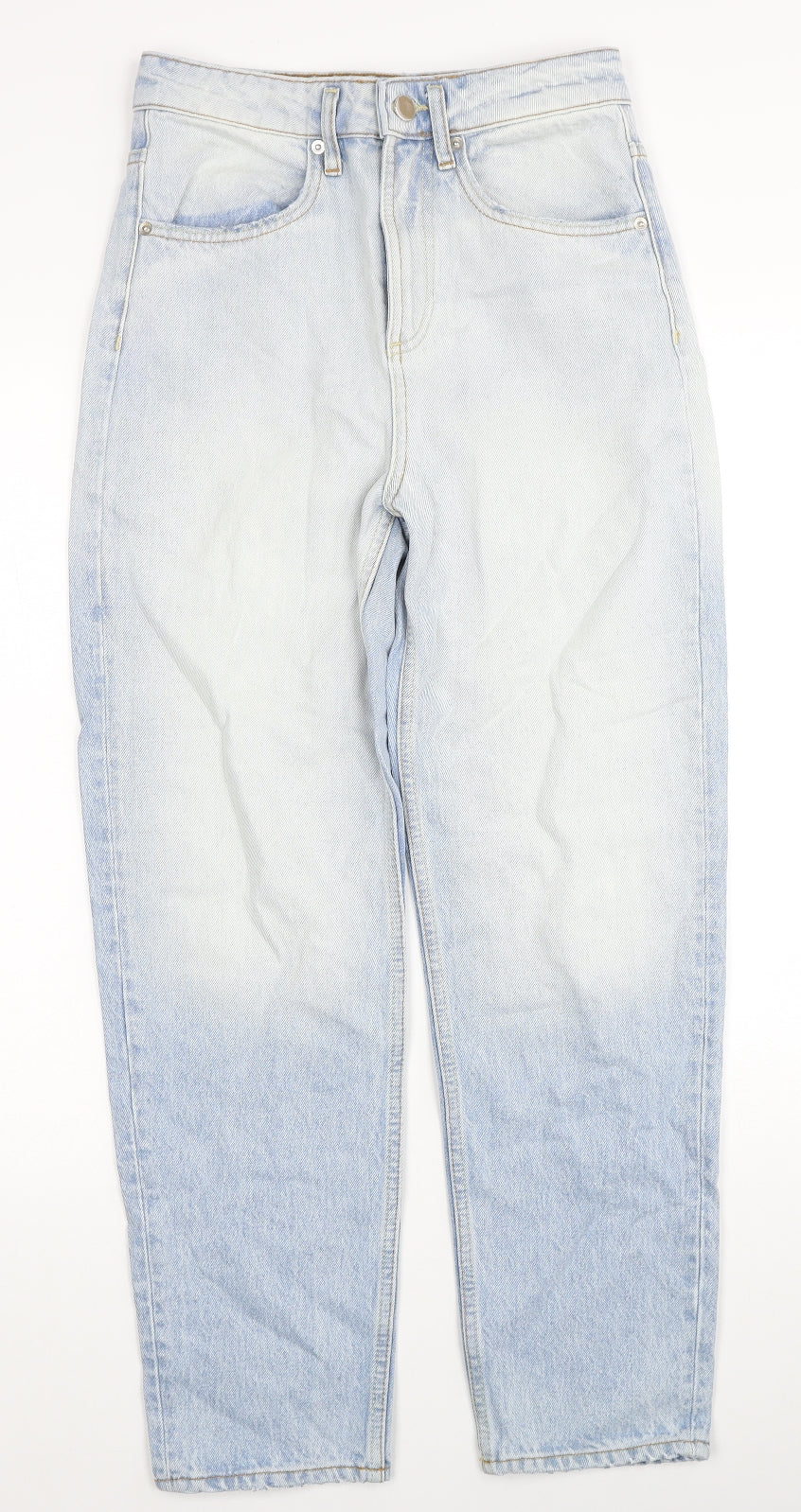 ba&sh Womens Blue Cotton Straight Jeans Size 6 Regular Zip