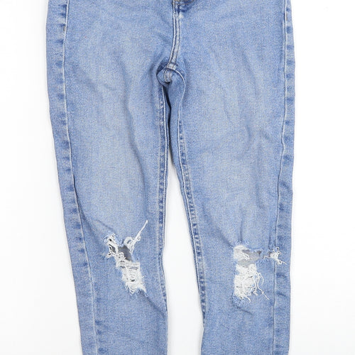 New Look Womens Beige Cotton Skinny Jeans Size 6 Regular Zip