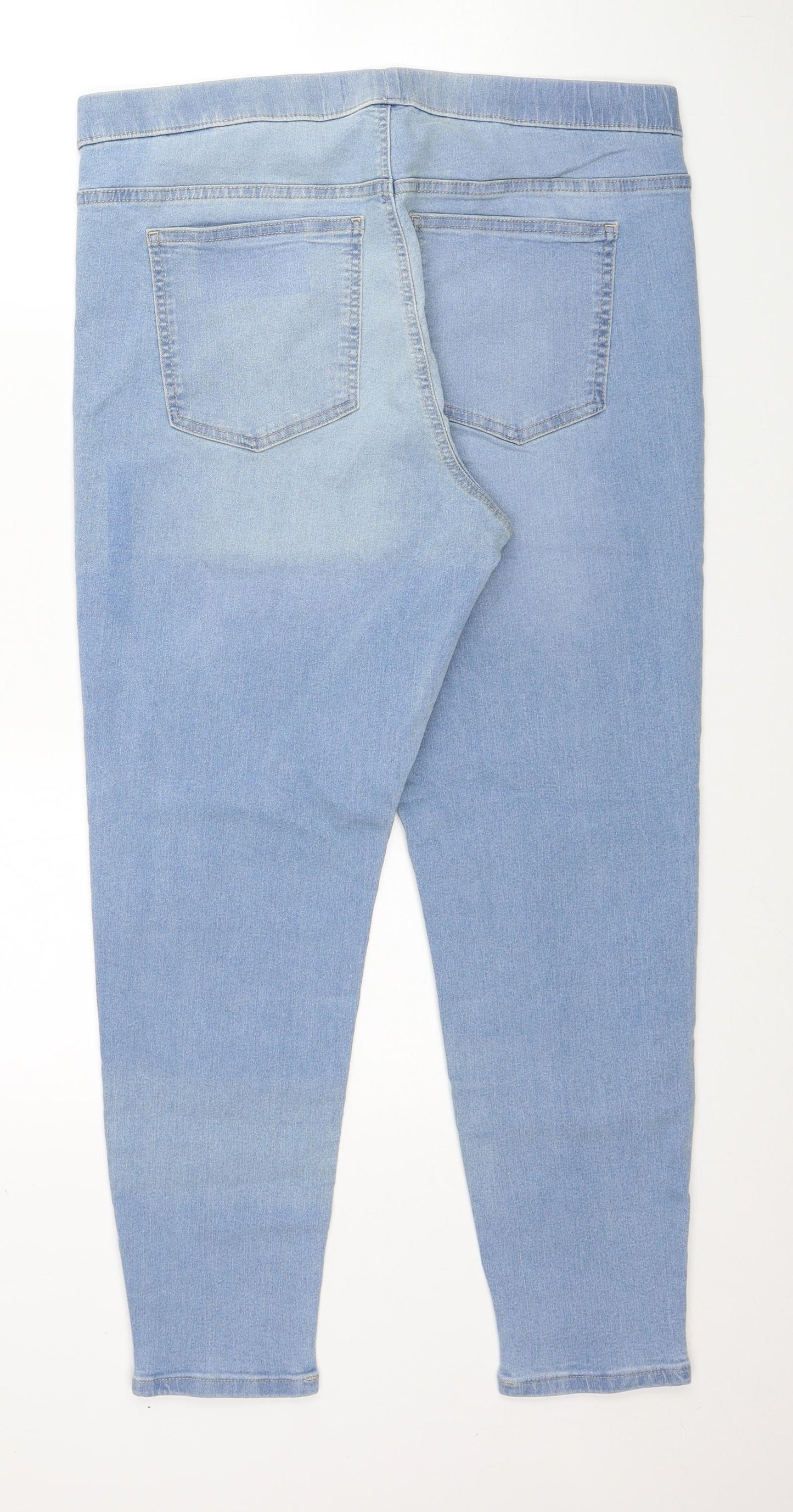 Marks and Spencer Womens Blue Cotton Jegging Jeans Size 18 Regular