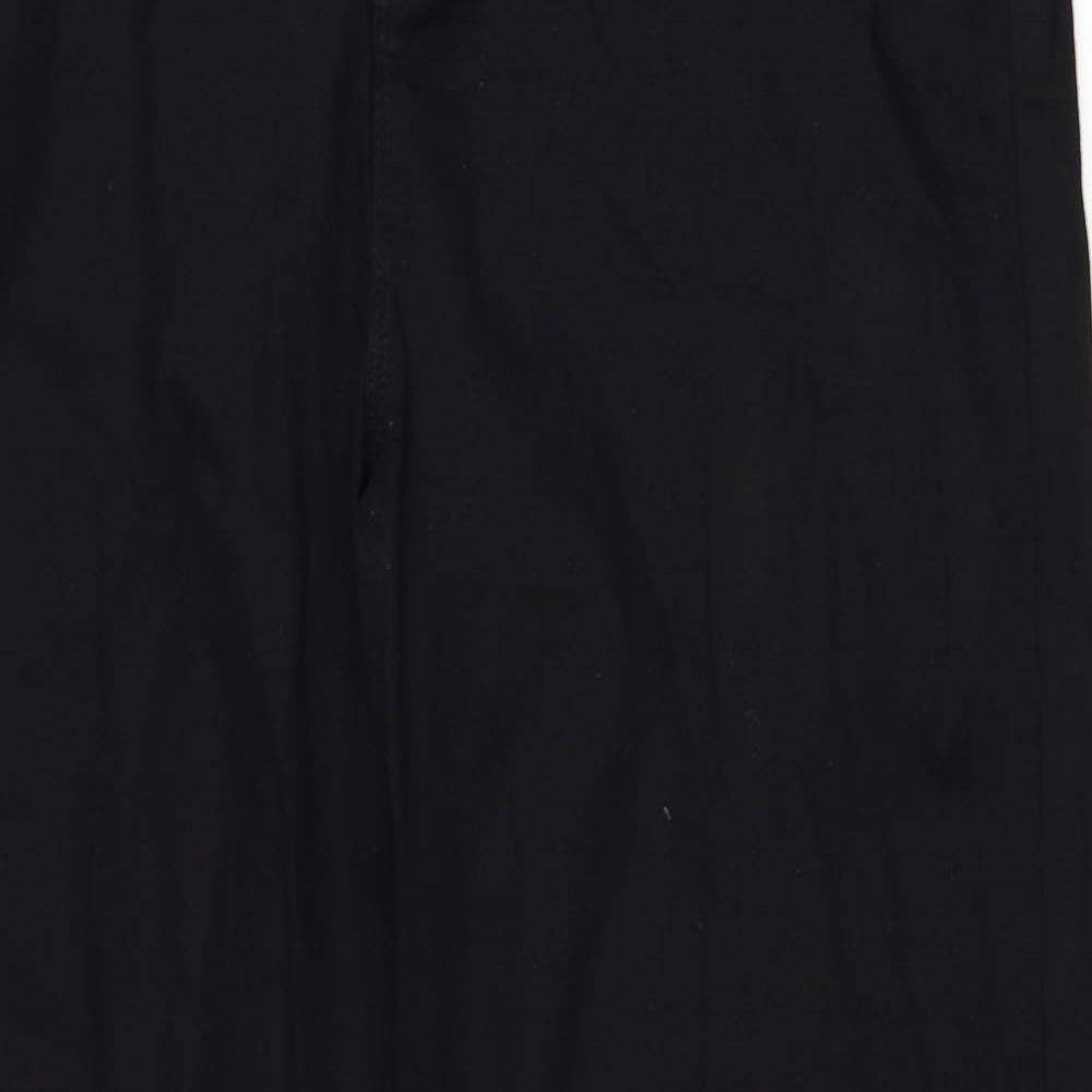 Autograph Womens Black Cotton Straight Jeans Size 18 Regular Zip