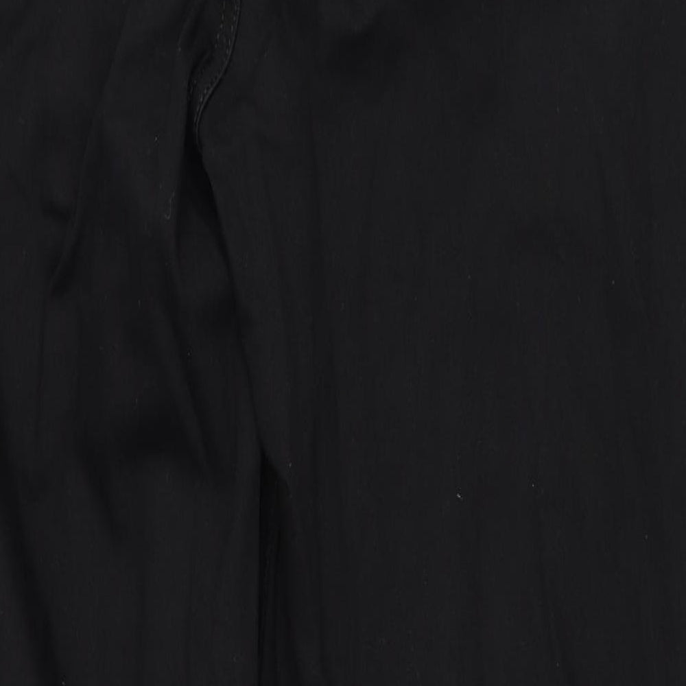 Autograph Womens Black Cotton Straight Jeans Size 18 Regular Zip