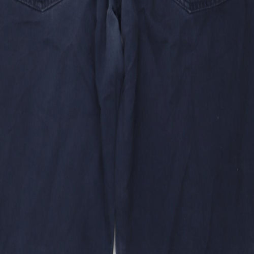 NEXT Mens Blue Cotton Bootcut Jeans Size 34 in Regular Zip