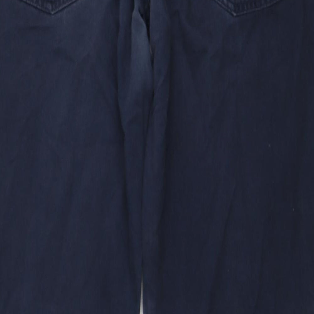 NEXT Mens Blue Cotton Bootcut Jeans Size 34 in Regular Zip