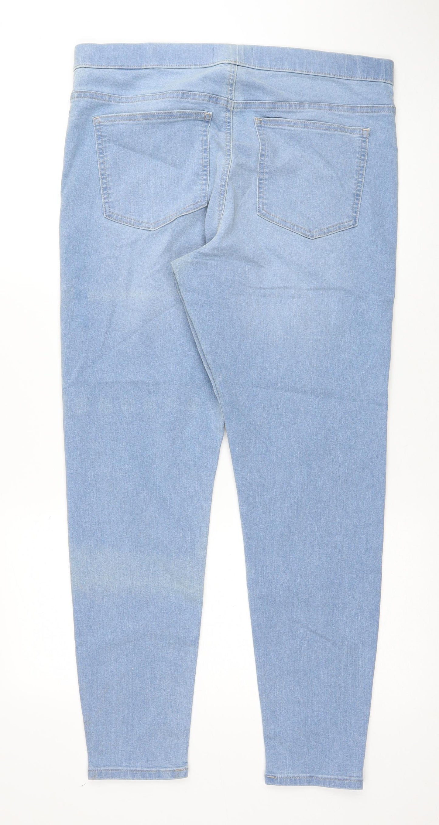 Marks and Spencer Womens Blue Cotton Jegging Jeans Size 16 Regular