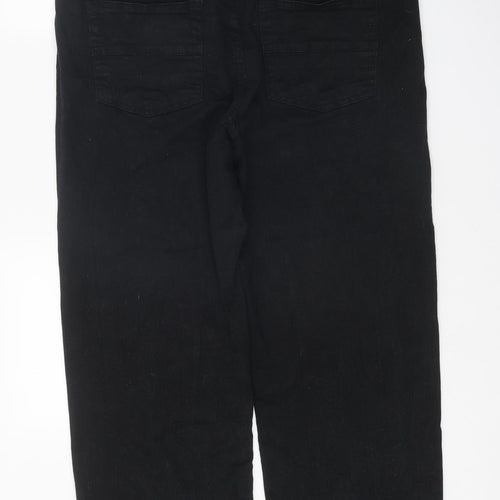 Pegasus Womens Black Cotton Straight Jeans Size 34 in Regular Zip