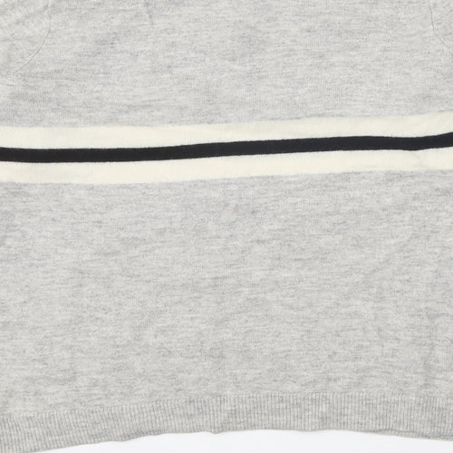 White Label Womens Grey Round Neck 100% Merino Wool Pullover Jumper Size 12