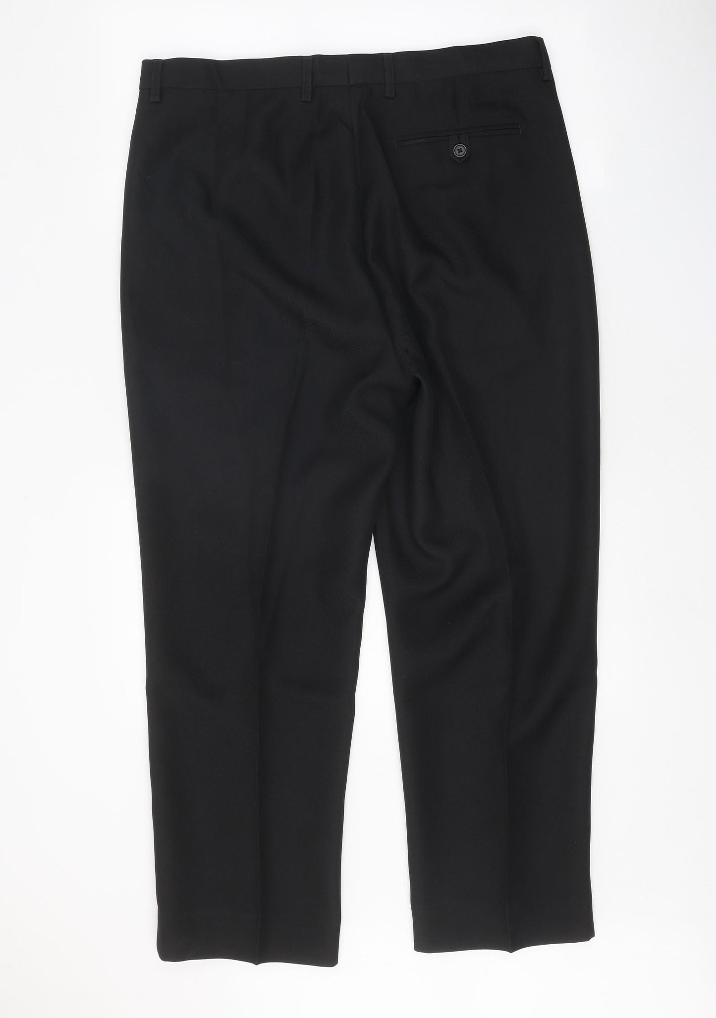 Chums Mens Black Polyester Dress Pants Trousers Size 36 in L27 in Regular Zip