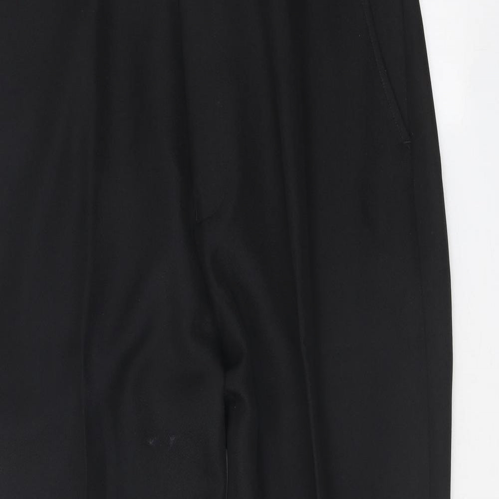 Chums Mens Black Polyester Dress Pants Trousers Size 36 in L27 in Regular Zip