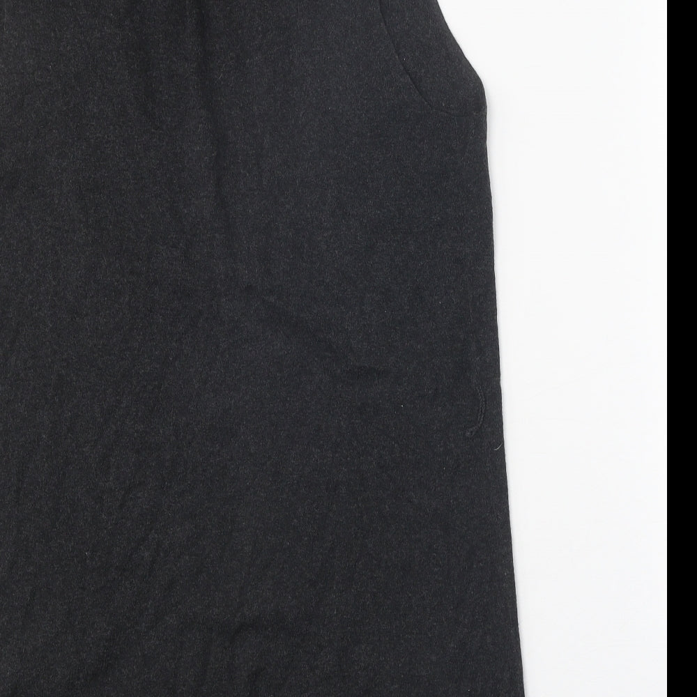 Marks and Spencer Womens Grey V-Neck Cotton Cardigan Jumper Size 14