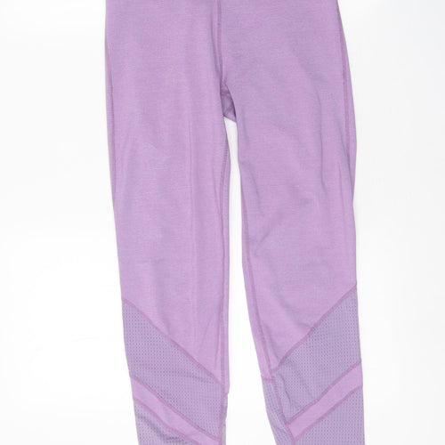Body Womens Purple Polyester Compression Leggings Size M Regular Pullover