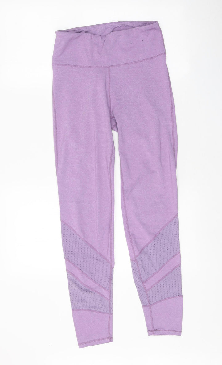 Body Womens Purple Polyester Compression Leggings Size M Regular Pullover