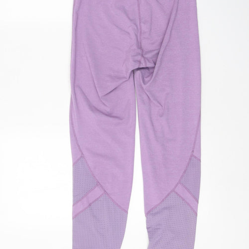 Body Womens Purple Polyester Compression Leggings Size M Regular Pullover