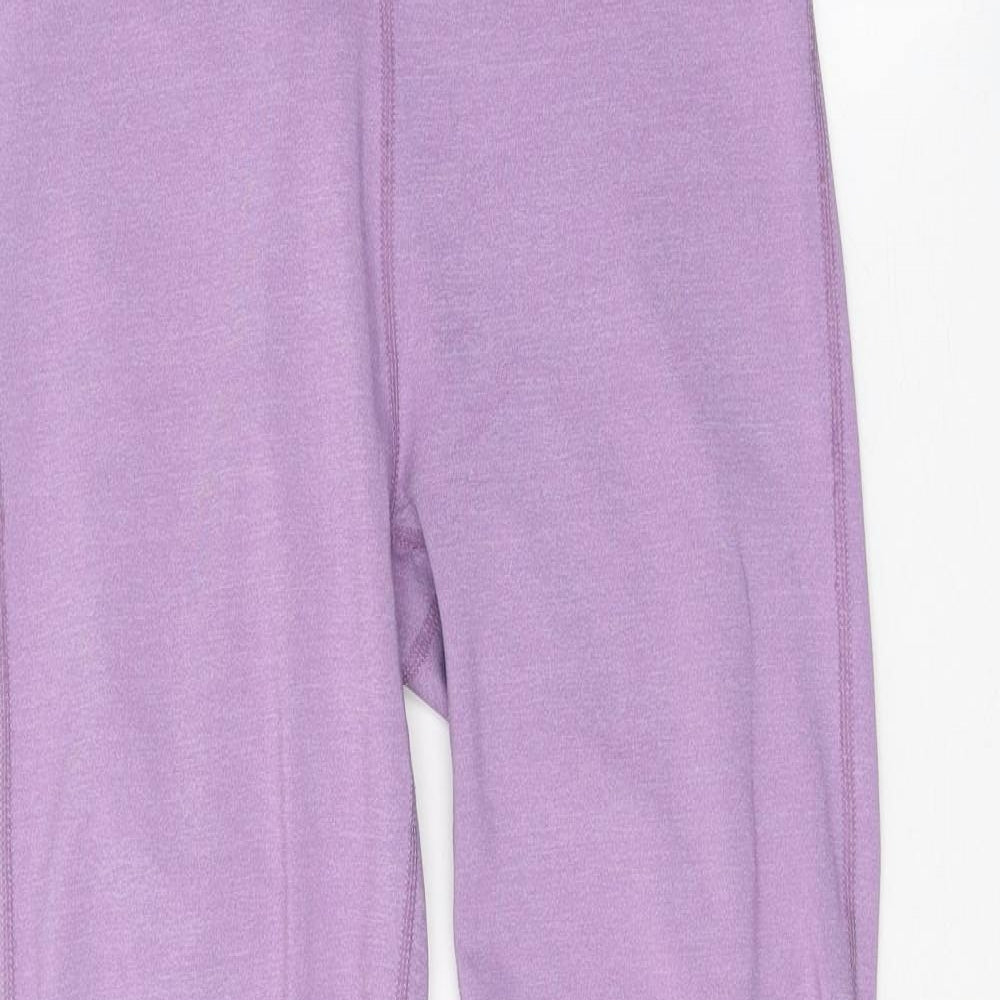 Body Womens Purple Polyester Compression Leggings Size M Regular Pullover