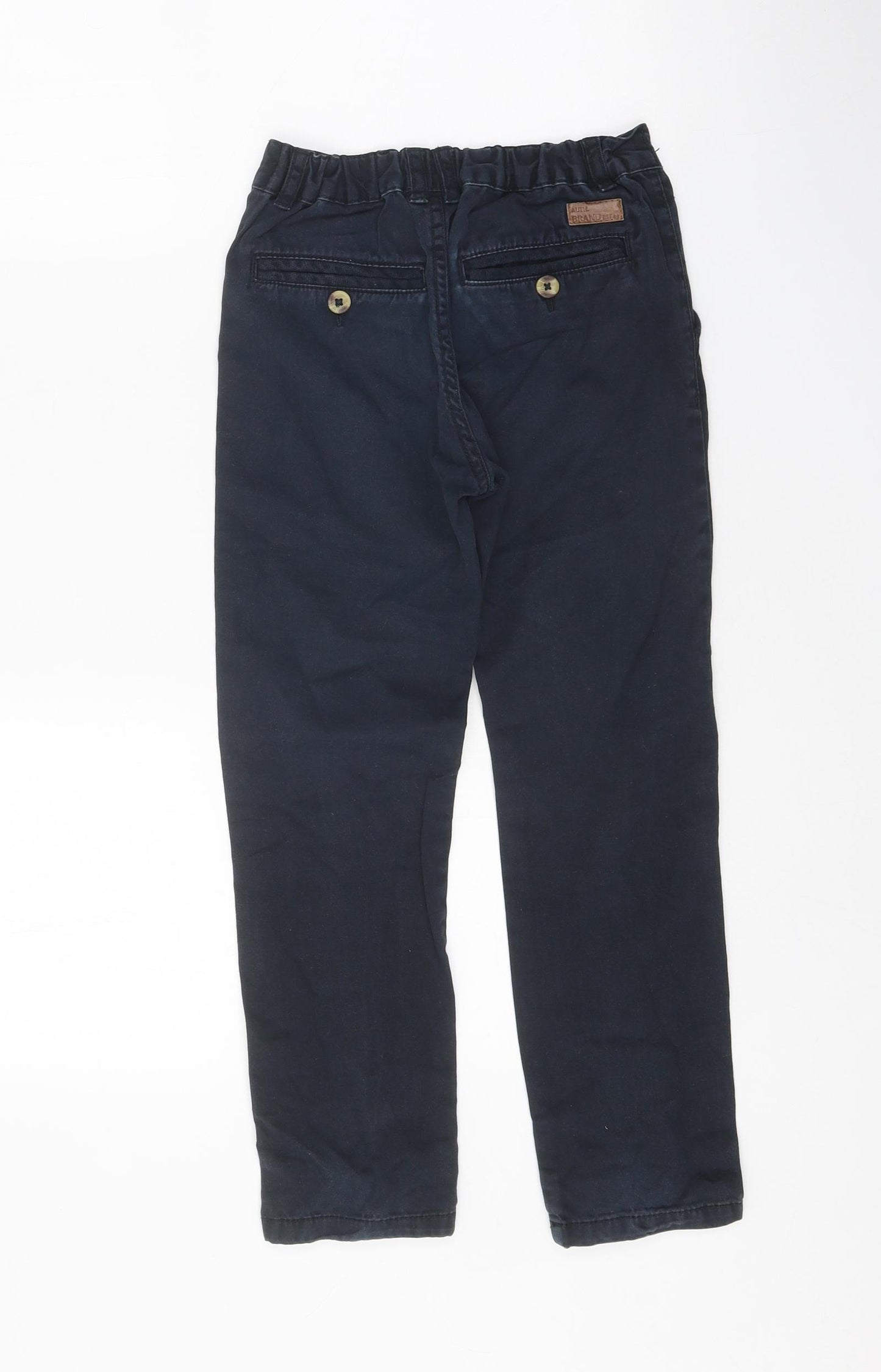F&F Boys Blue 100% Cotton Straight Jeans Size 6-7 Years Regular Zip