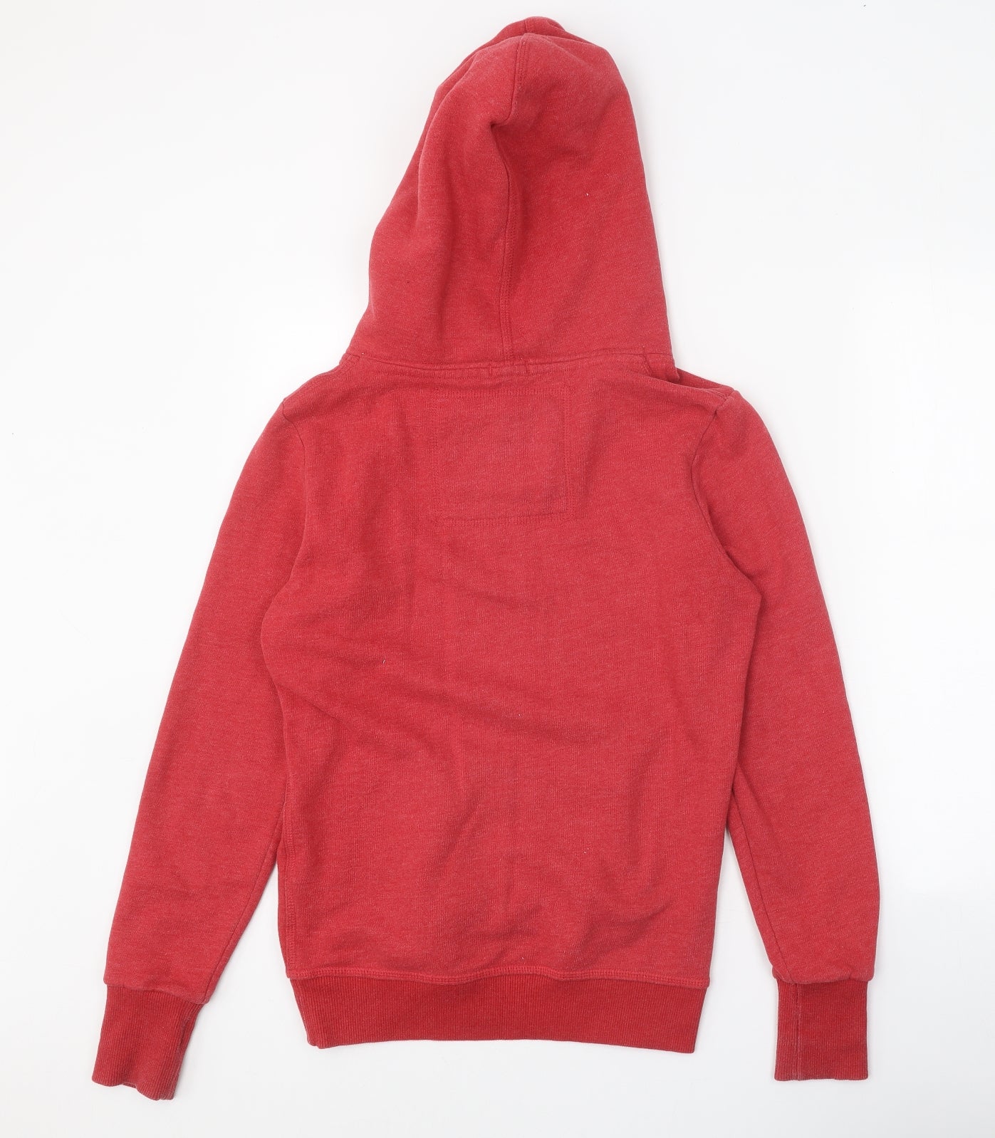 Superdry Womens Red Cotton Pullover Hoodie Size L Pullover