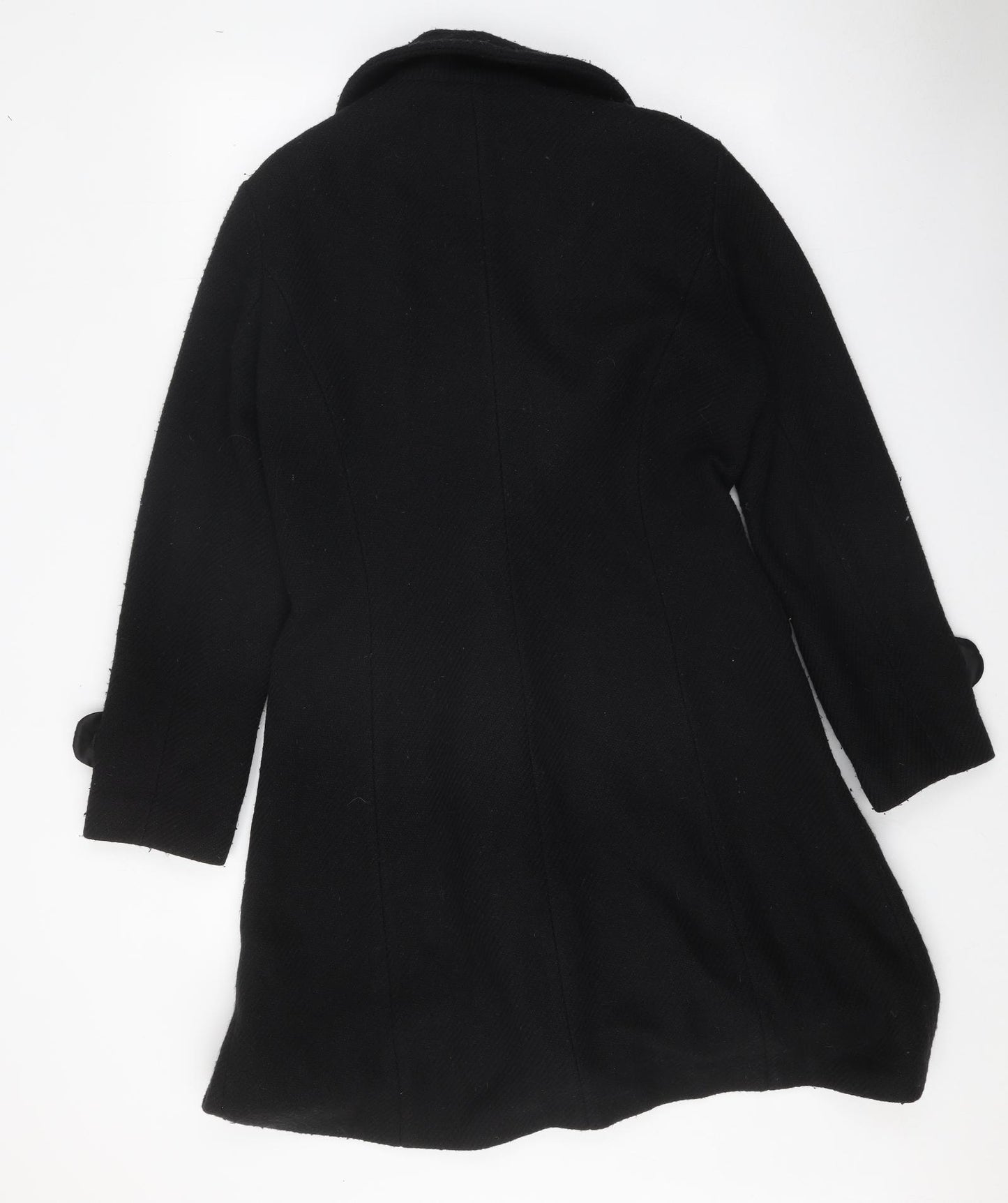 Dorothy Perkins Womens Black Pea Coat Coat Size 12 Button