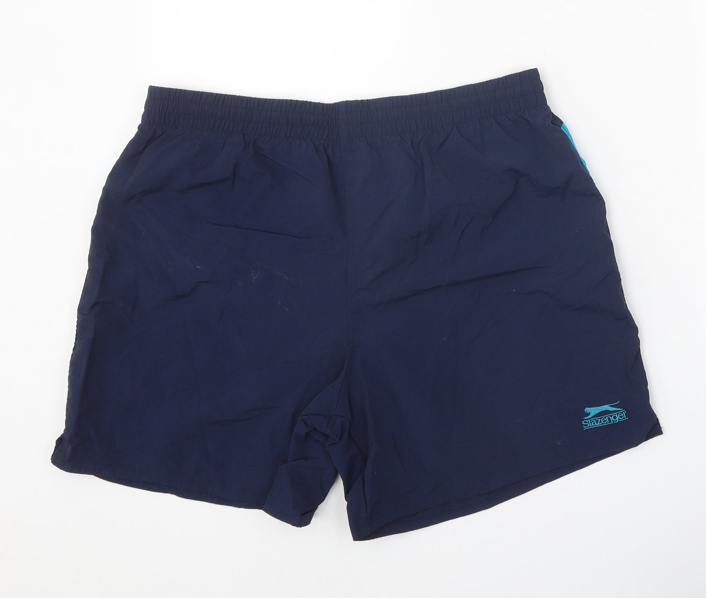 Slazenger Mens Blue Polyester Sweat Shorts Size M Regular Tie