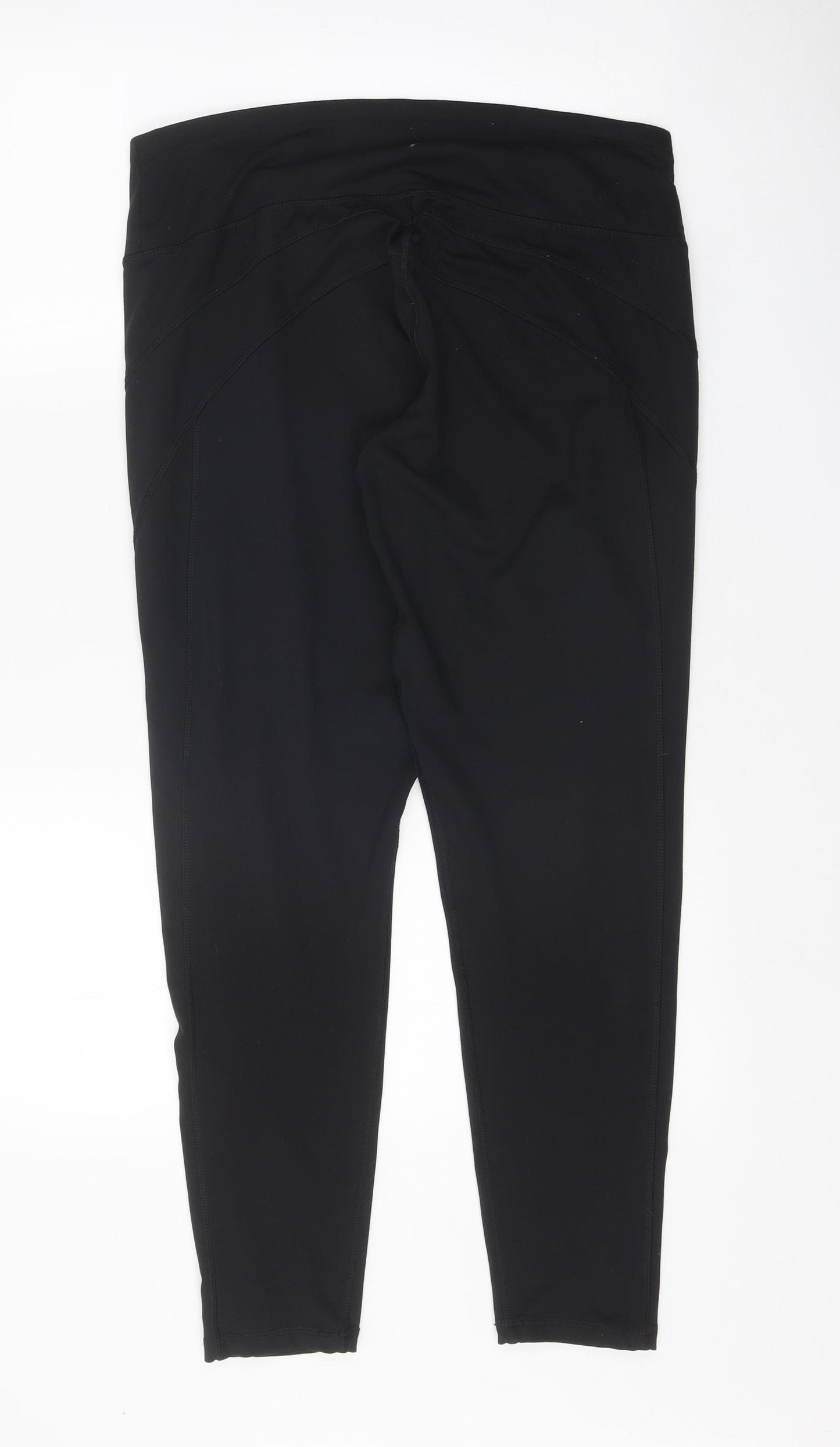 Primark Womens Black Polyester Sweatpants Trousers Size 14 Regular Pullover