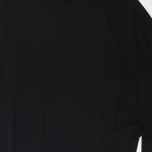 Glamorous Womens Black Polyester Sheath Size 16 Round Neck Pullover