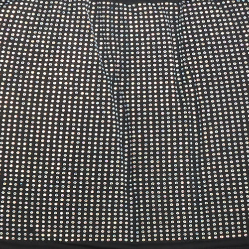 Preworn Womens Black Geometric Polyester Mini Skirt Size S