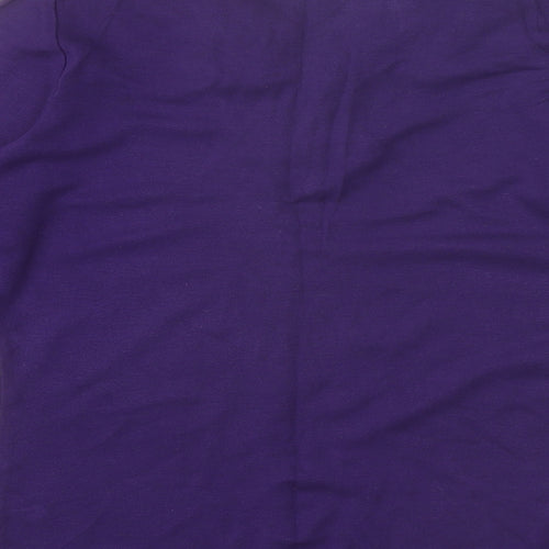 BHS Womens Purple Viscose Basic Blouse Size 12 Collared