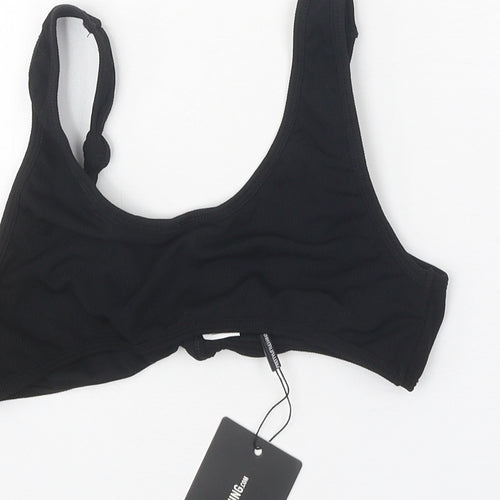 PRETTYLITTLETHING Womens Black Polyamide Top Size 8